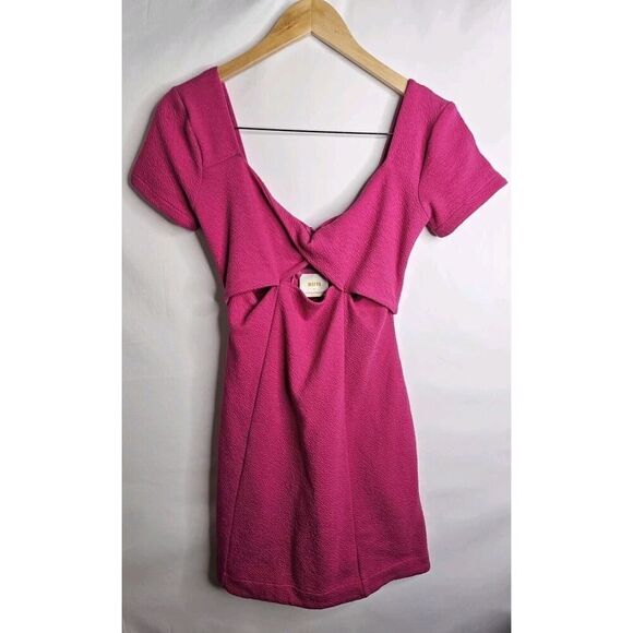 MAEVE By Anthropologie Hot Pink Mini Cut Out Dress Womens Size Small - Picture 3 of 12
